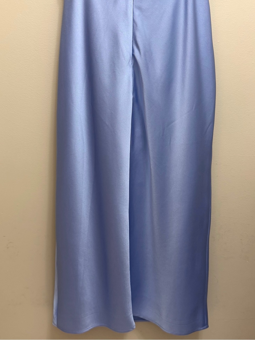 House of CB Teia Corset Midi Dress Georgette Satin Blue Size L - Picture 7 of 11